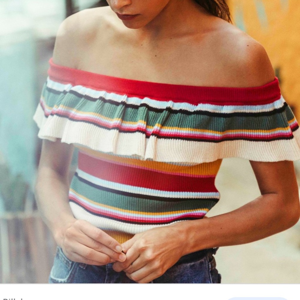 billabong take a trip off the shoulder knit top